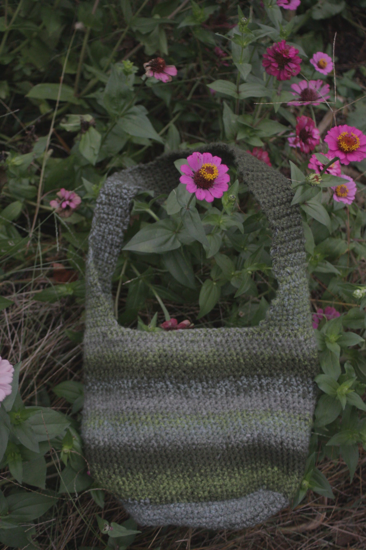 Fall Tote Bag- Green Hand Bag